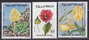 Марокко, 1977, Цветы, 3 марки